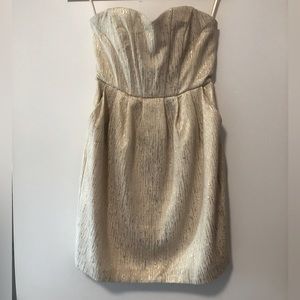 H&M Gold Accents Strapless Dress